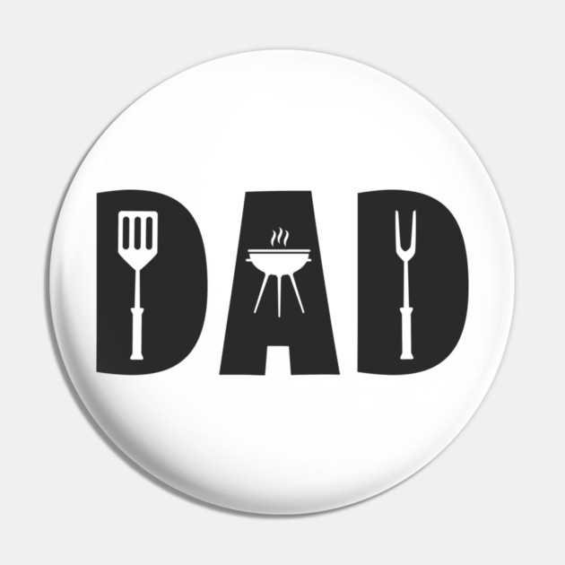 Dad Grill BBQ Grill Master Father's Day Pin by Anticorporati