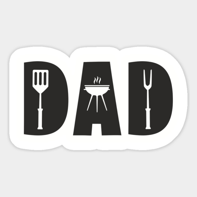 Dad Grill BBQ Grill Master Father's Day Magnet by Anticorporati