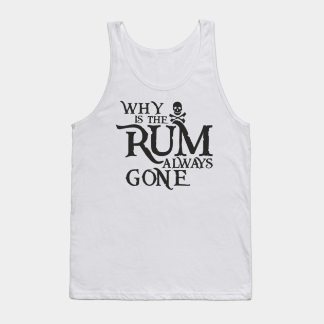 Why Is the Rum Always Gone Pirate Drinking Humor Tank Top by Anticorporati