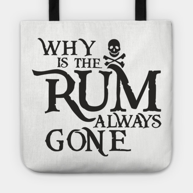 Why Is the Rum Always Gone Pirate Drinking Humor Tote by Anticorporati