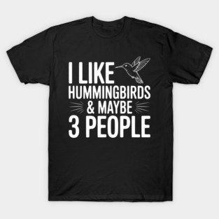 I Like Hummingbirds and Maybe 3 People T-Shirt