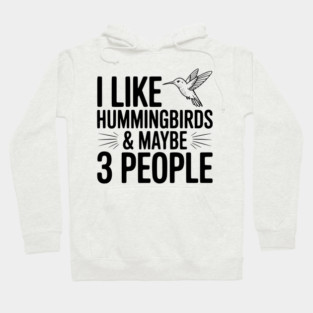 I Like Hummingbirds and Maybe 3 People Hoodie