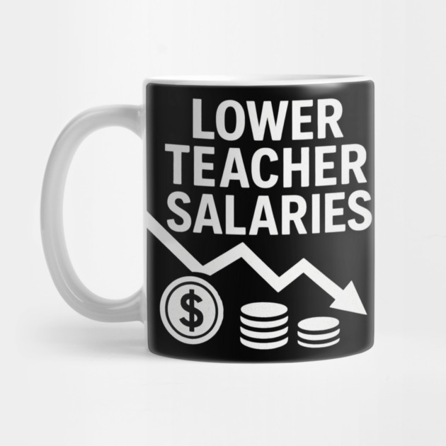 Lower Teacher Salaries Funny Teacher Pay Chart Sarcastic Education by ArtistTee ⭐⭐⭐⭐⭐