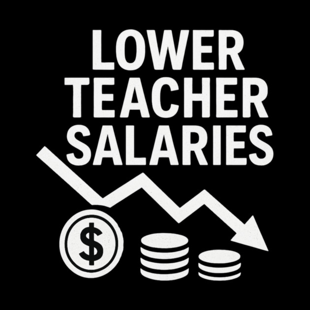 Lower Teacher Salaries Funny Teacher Pay Chart Sarcastic Education by ArtistTee ⭐⭐⭐⭐⭐