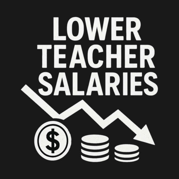 Lower Teacher Salaries Funny Teacher Pay Chart Sarcastic Education by ArtistTee ⭐⭐⭐⭐⭐