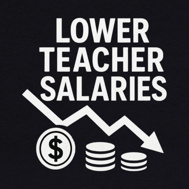 Lower Teacher Salaries Funny Teacher Pay Chart Sarcastic Education by ArtistTee ⭐⭐⭐⭐⭐