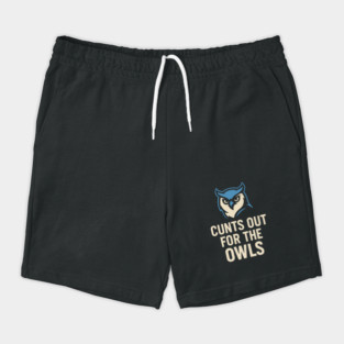 Hoots Out For The Owls Funny Football Owl Mascot Fan Shorts