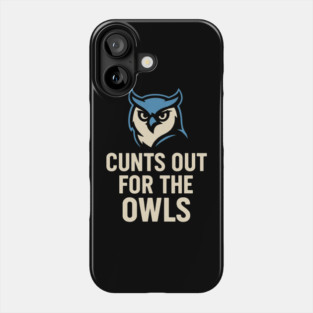 Hoots Out For The Owls Funny Football Owl Mascot Fan Phone Case