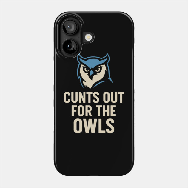 Hoots Out For The Owls Funny Football Owl Mascot Fan Phone Case by ArtistTee ⭐⭐⭐⭐⭐