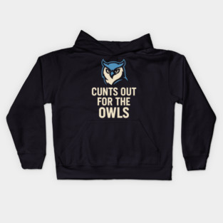 Hoots Out For The Owls Funny Football Owl Mascot Fan Kids Hoodie