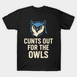 Hoots Out For The Owls Funny Football Owl Mascot Fan T-Shirt