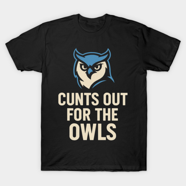Hoots Out For The Owls Funny Football Owl Mascot Fan T-Shirt by ArtistTee ⭐⭐⭐⭐⭐