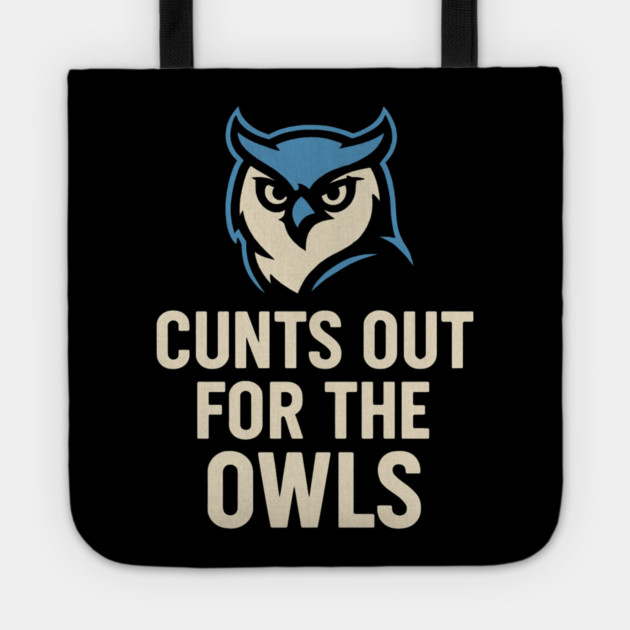 Hoots Out For The Owls Funny Football Owl Mascot Fan Tote by ArtistTee ⭐⭐⭐⭐⭐