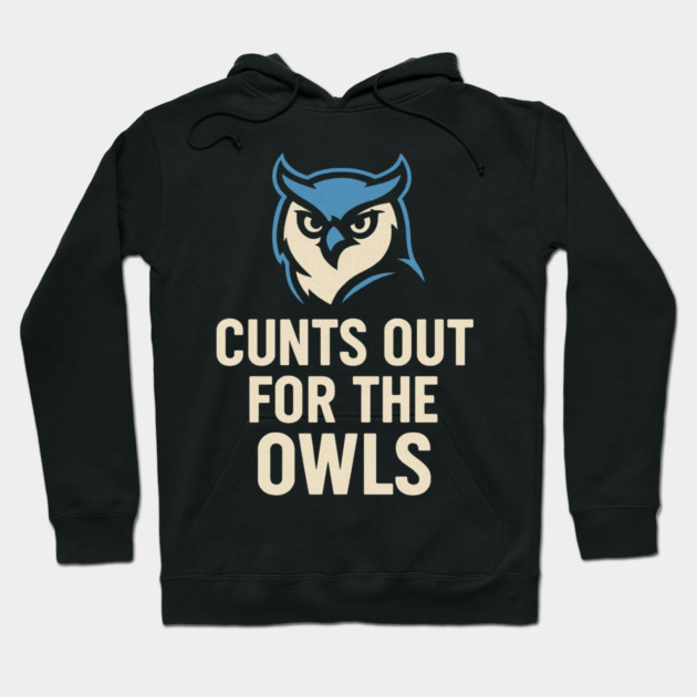 Hoots Out For The Owls Funny Football Owl Mascot Fan Hoodie by ArtistTee ⭐⭐⭐⭐⭐