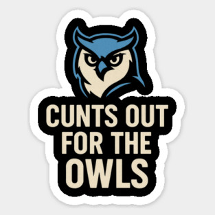 Hoots Out For The Owls Funny Football Owl Mascot Fan Magnet