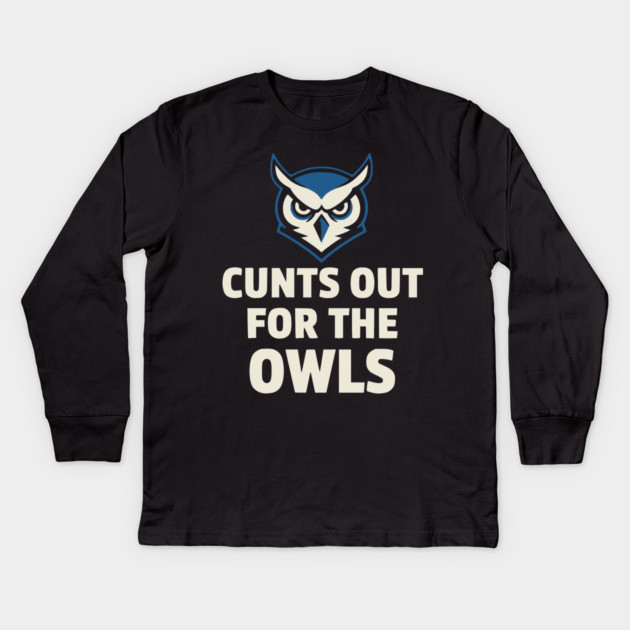 Hoots - Out - for - the - Owls - Funny - Football - Mascot - Fan Kids Long Sleeve T-Shirt by ArtistTee ⭐⭐⭐⭐⭐