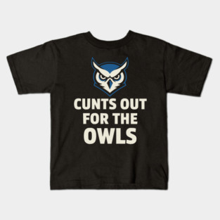 Hoots - Out - for - the - Owls - Funny - Football - Mascot - Fan Kids T-Shirt