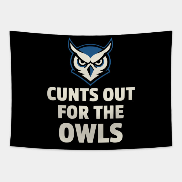 Hoots - Out - for - the - Owls - Funny - Football - Mascot - Fan Tapestry by ArtistTee ⭐⭐⭐⭐⭐