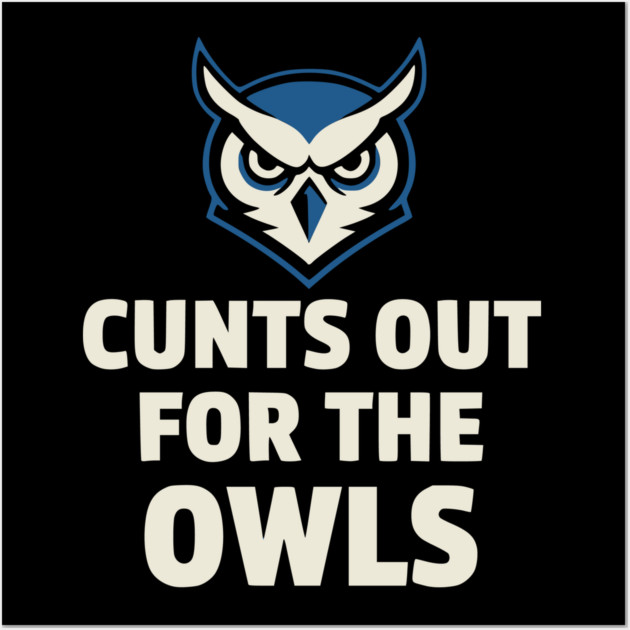 Hoots - Out - for - the - Owls - Funny - Football - Mascot - Fan Wall Art by ArtistTee ⭐⭐⭐⭐⭐