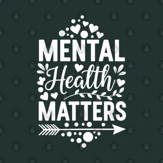 Cute Mental Health Matters Typography by enrynz