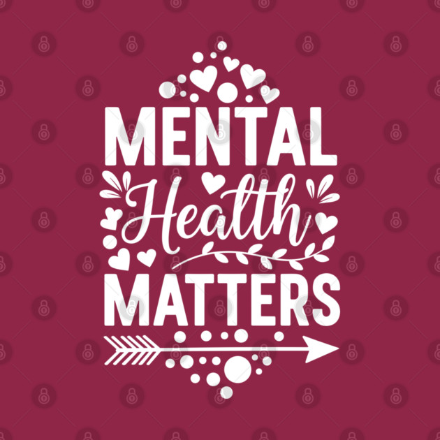 Cute Mental Health Matters Typography by enrynz
