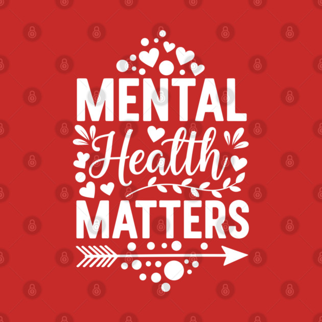 Cute Mental Health Matters Typography by enrynz