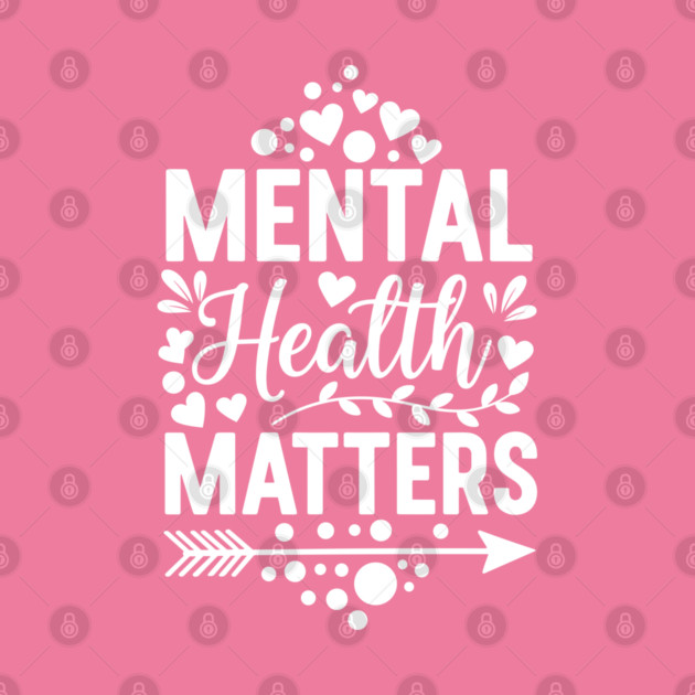 Cute Mental Health Matters Typography by enrynz