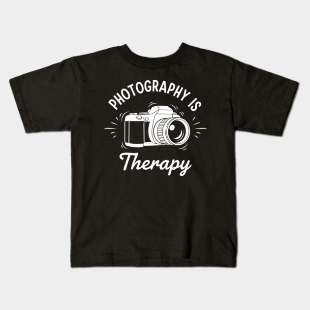 Photography is my Therapy Kids T-Shirt by enrynz