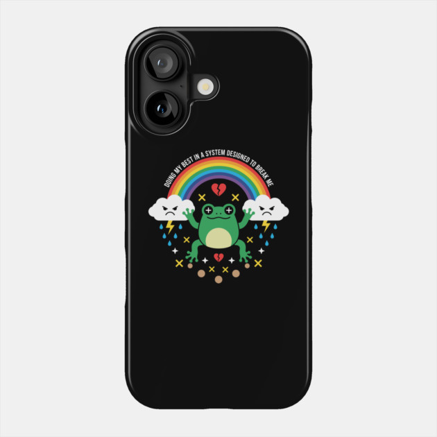 Mental Health Frog Phone Case by enrynz