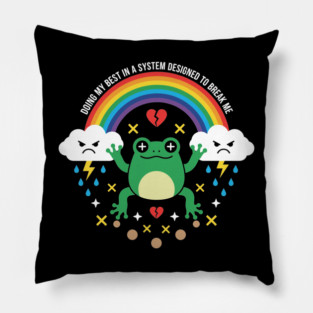 Mental Health Frog Pillow
