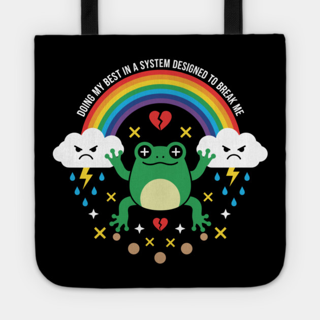 Mental Health Frog Tote by enrynz