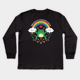 Mental Health Frog Kids Long Sleeve T-Shirt