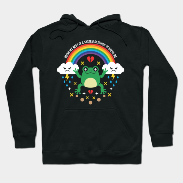 Mental Health Frog Hoodie by enrynz