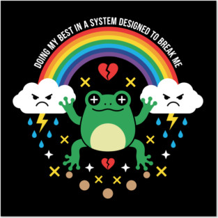 Mental Health Frog Posters and Art