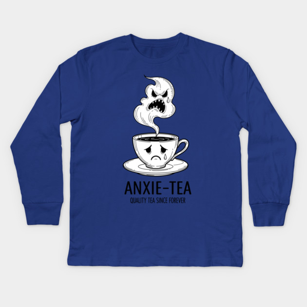 Anxie-Tea Kids Long Sleeve T-Shirt by enrynz