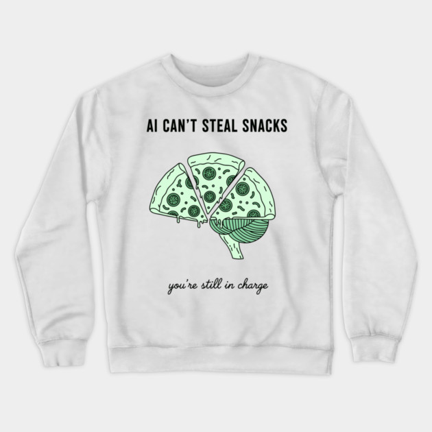 AI Can't Steal Snacks Crewneck Sweatshirt by enrynz