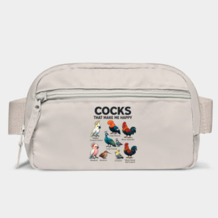 Cocks That Make Me Happy Funny Bird Lover Rooster Peacock Cockatoo Bag