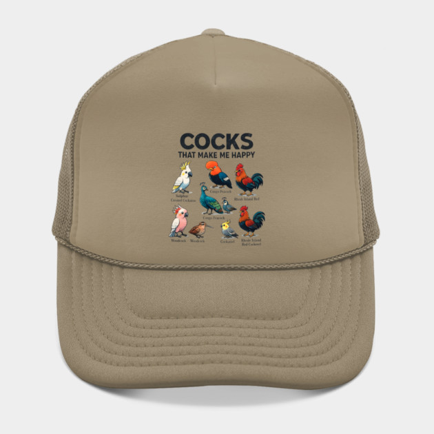 Cocks That Make Me Happy Funny Bird Lover Rooster Peacock Cockatoo by ArtistTee ⭐⭐⭐⭐⭐