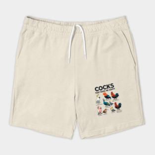 Cocks That Make Me Happy Funny Bird Lover Rooster Peacock Cockatoo Shorts