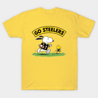 Pittsburgh Steelers - Snoopy & Woodstock Football T-Shirt