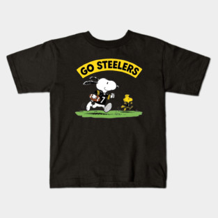 Pittsburgh Steelers - Snoopy & Woodstock Football Kids T-Shirt