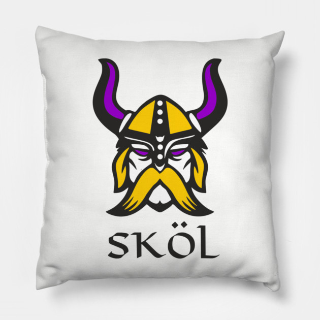Skol Viking Scandinavian Nordic Cheer Pillow by Anticorporati