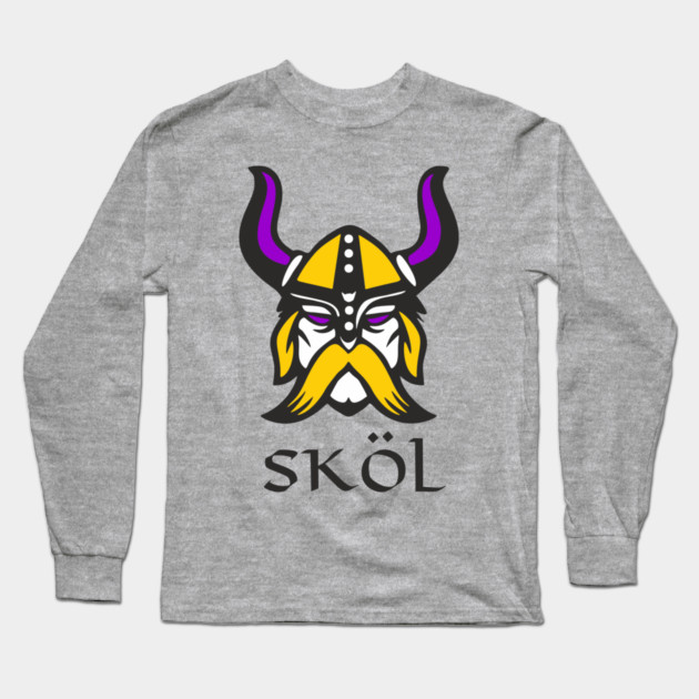Skol Viking Scandinavian Nordic Cheer Long Sleeve T-Shirt by Anticorporati