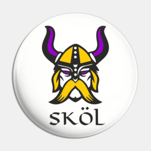 Skol Viking Scandinavian Nordic Cheer Pin