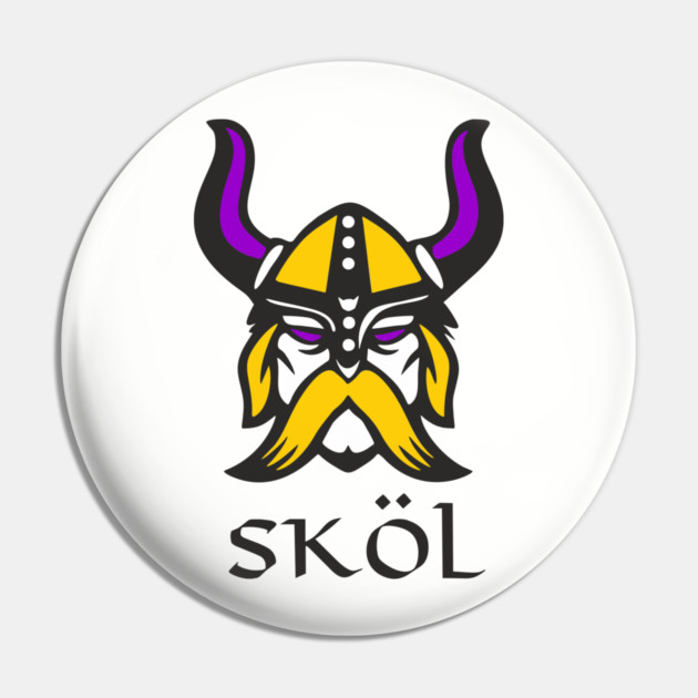 Skol Viking Scandinavian Nordic Cheer Pin by Anticorporati