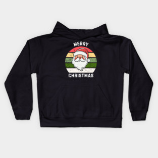 Vintage Santa Merry Christmas Retro Style Kids Hoodie