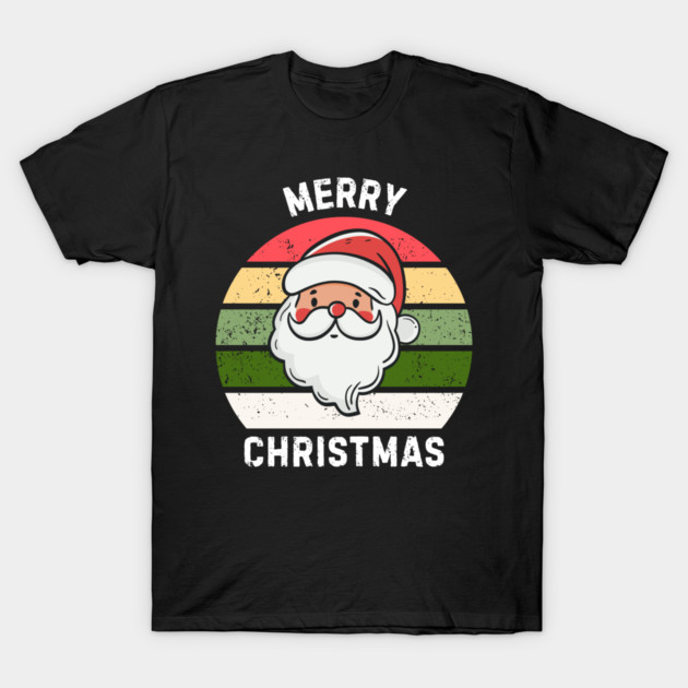 Vintage Santa Merry Christmas Retro Style T-Shirt by Creatifly Graphic Tees