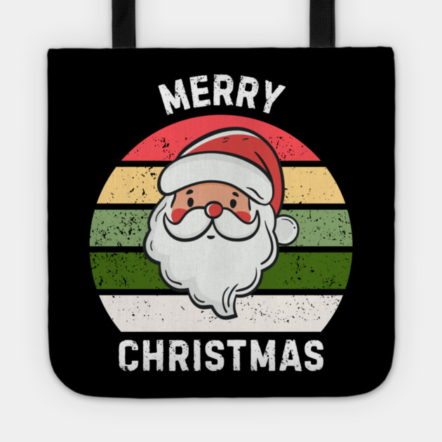 Vintage Santa Merry Christmas Retro Style Tote by Creatifly Graphic Tees
