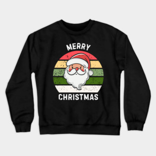 Vintage Santa Merry Christmas Retro Style Crewneck Sweatshirt