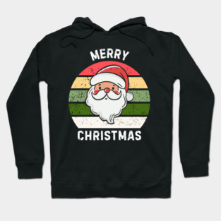 Vintage Santa Merry Christmas Retro Style Hoodie